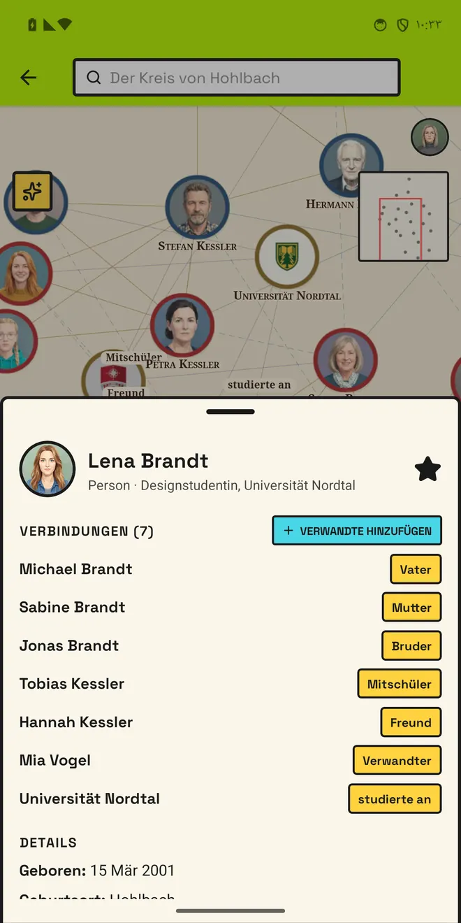 Eine Person, und alles über sie