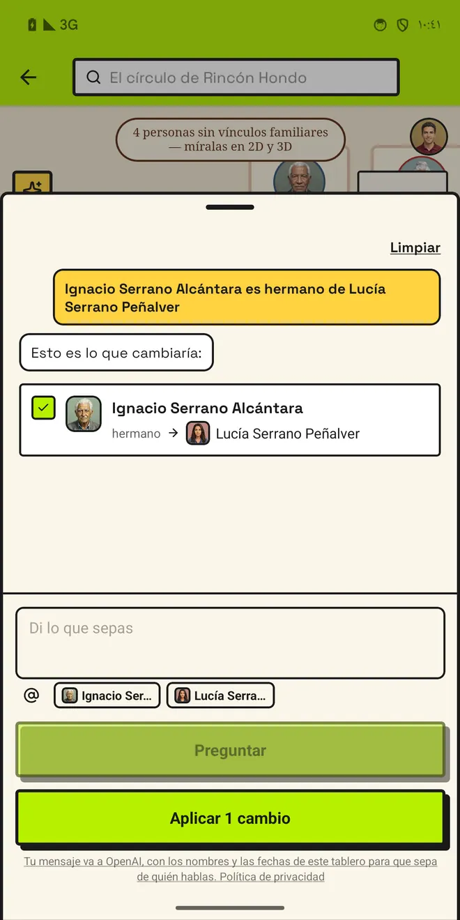 Lo dices. Propone. Tú aceptas.