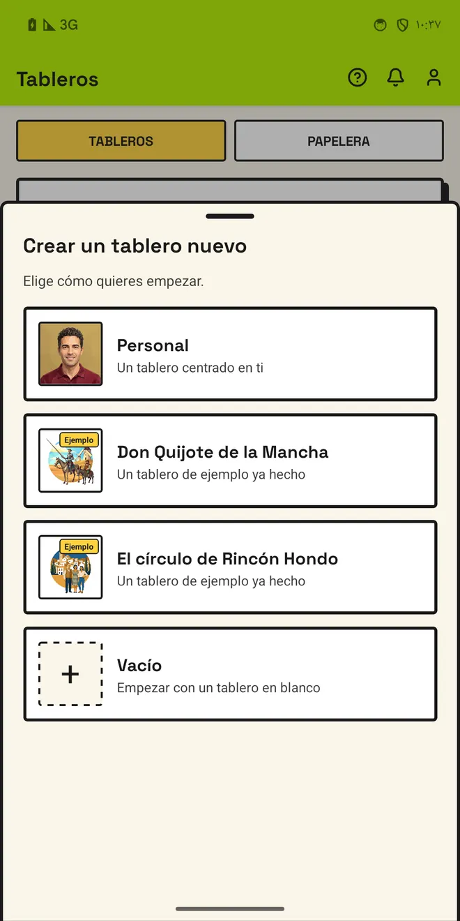 Empieza por una historia, no por un tablero vacío