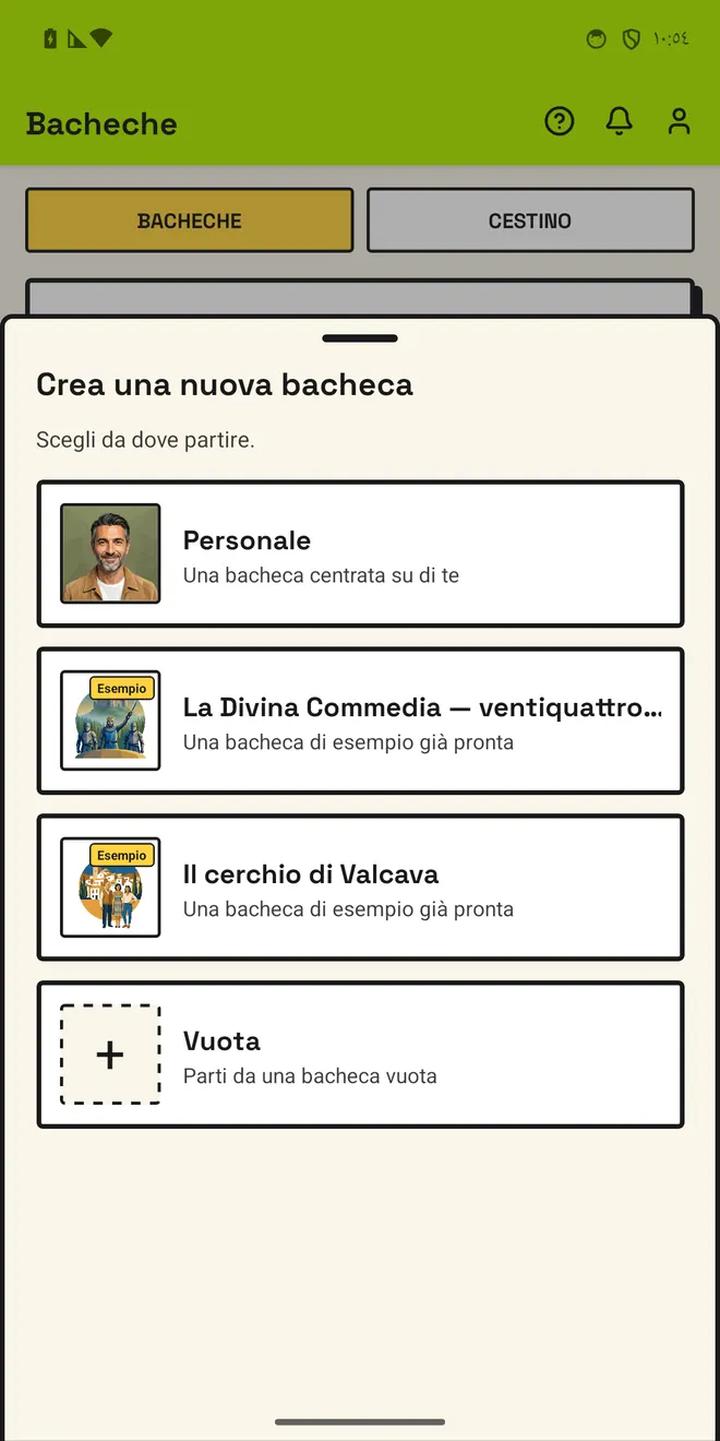 Parti da una storia, non da una bacheca vuota