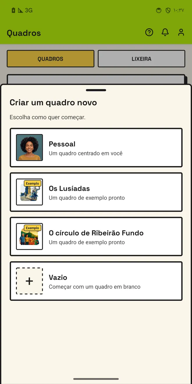 Comece por uma história, não por um quadro vazio