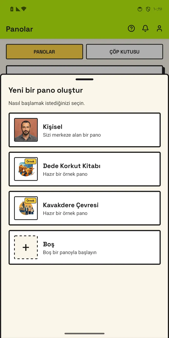 Boş panodan değil, bir hikâyeden başla