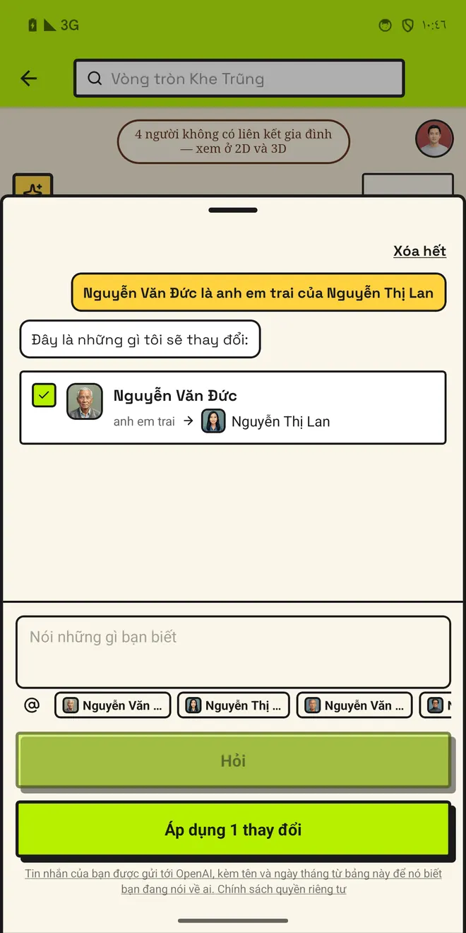Bạn nói. Nó đề xuất. Bạn đồng ý.