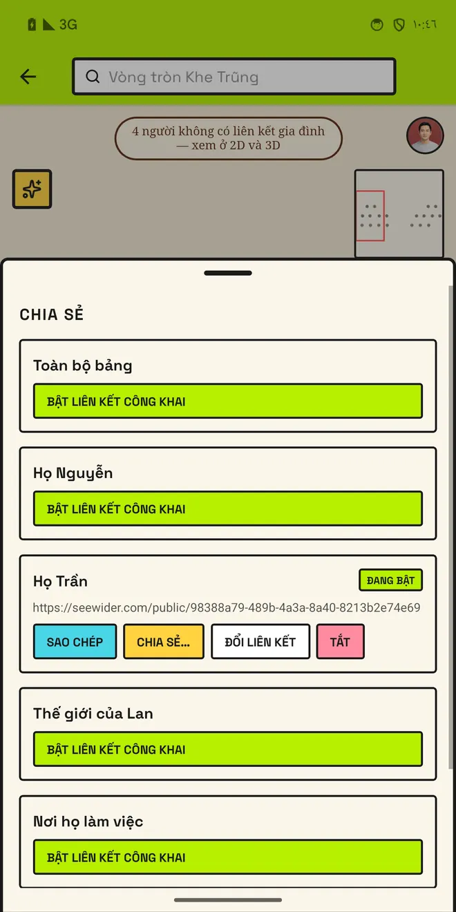 Chia sẻ một nhánh, giữ lại phần còn lại